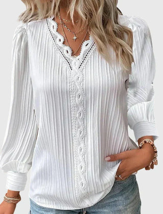 Andie | Elegante V-Ausschnitt Pullover-Bluse