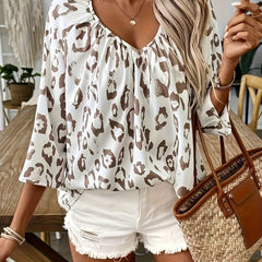 Atasia | Schicke Bluse mit Leopardenmuster