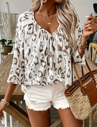 Atasia | Schicke Bluse mit Leopardenmuster