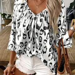 Atasia | Schicke Bluse mit Leopardenmuster