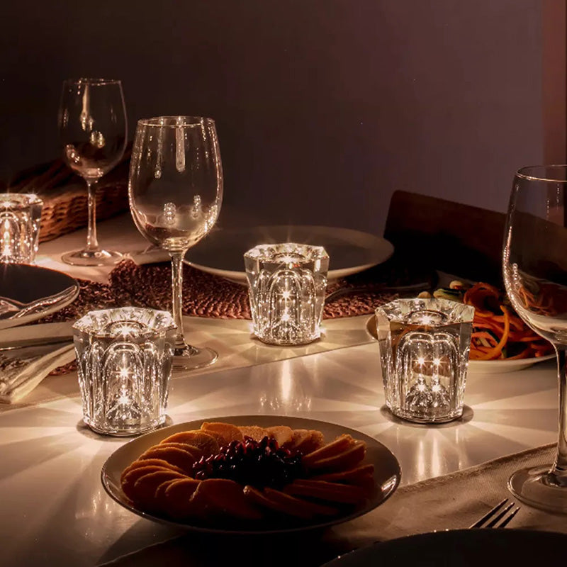 LumiGlimmer | Cordless Crystal Table Lamp
