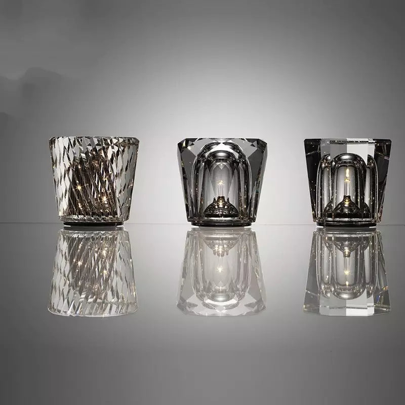 LumiGlimmer | Cordless Crystal Table Lamp