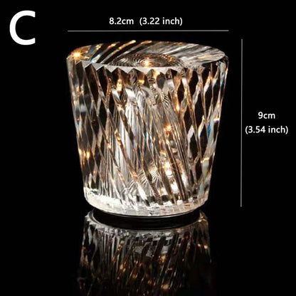LumiGlimmer | Cordless Crystal Table Lamp