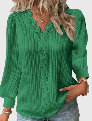 Andie | Elegante V-Ausschnitt Pullover-Bluse