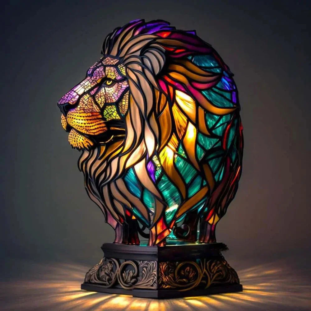 VitraFauna | Stained Glass Animal Table Lamp