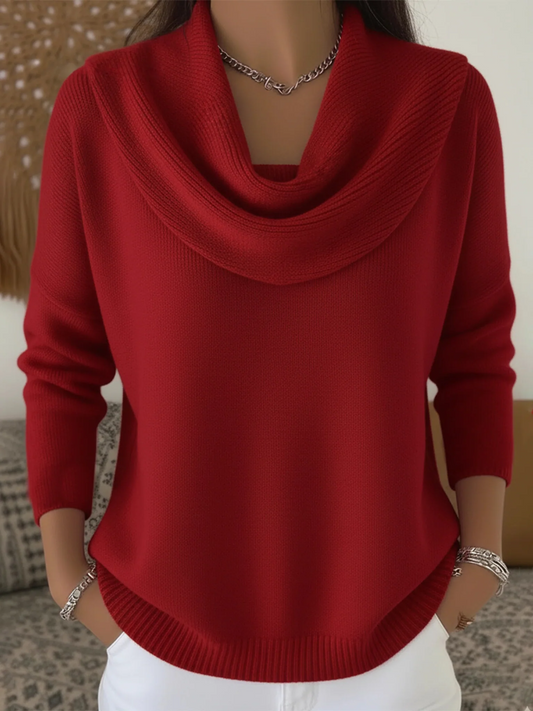 Cowl Neck Merino Wool Jumper
