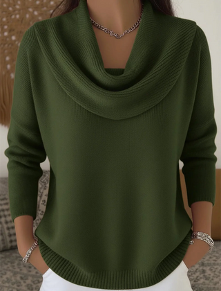 Cowl Neck Merino Wool Jumper