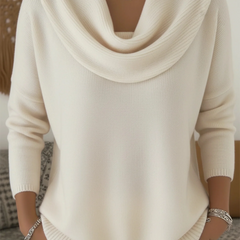 Cowl Neck Merino Wool Jumper