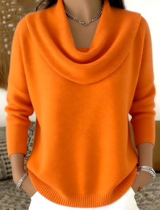 Cowl Neck Merino Wool Jumper