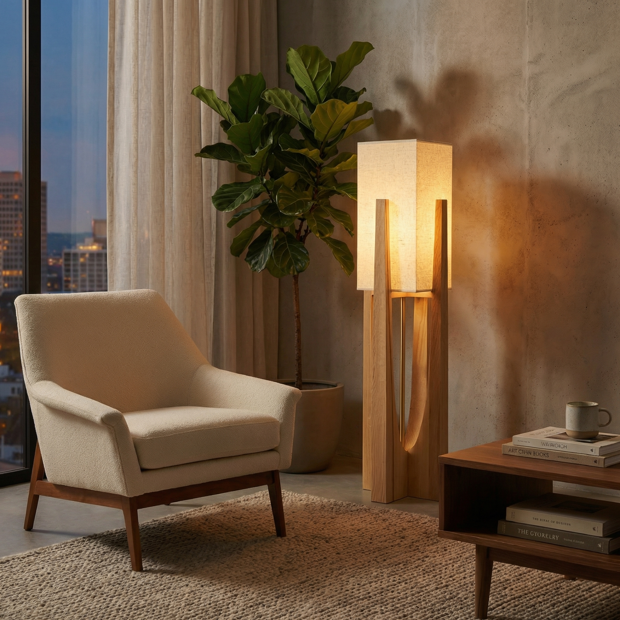 Lampe sur pied Wabi-Sabi – Design de style japonais