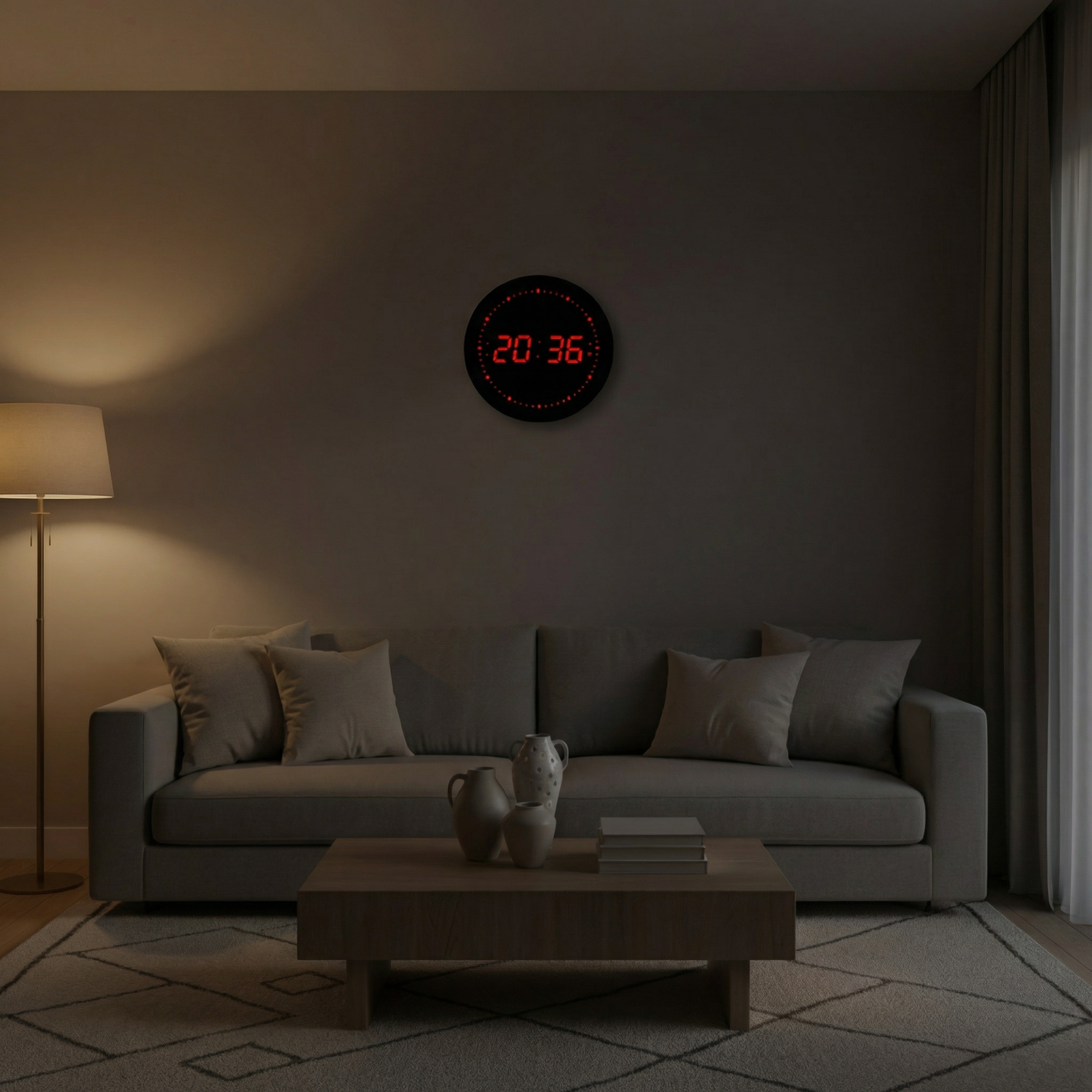 Horloge Murale Numérique – Affichage LED