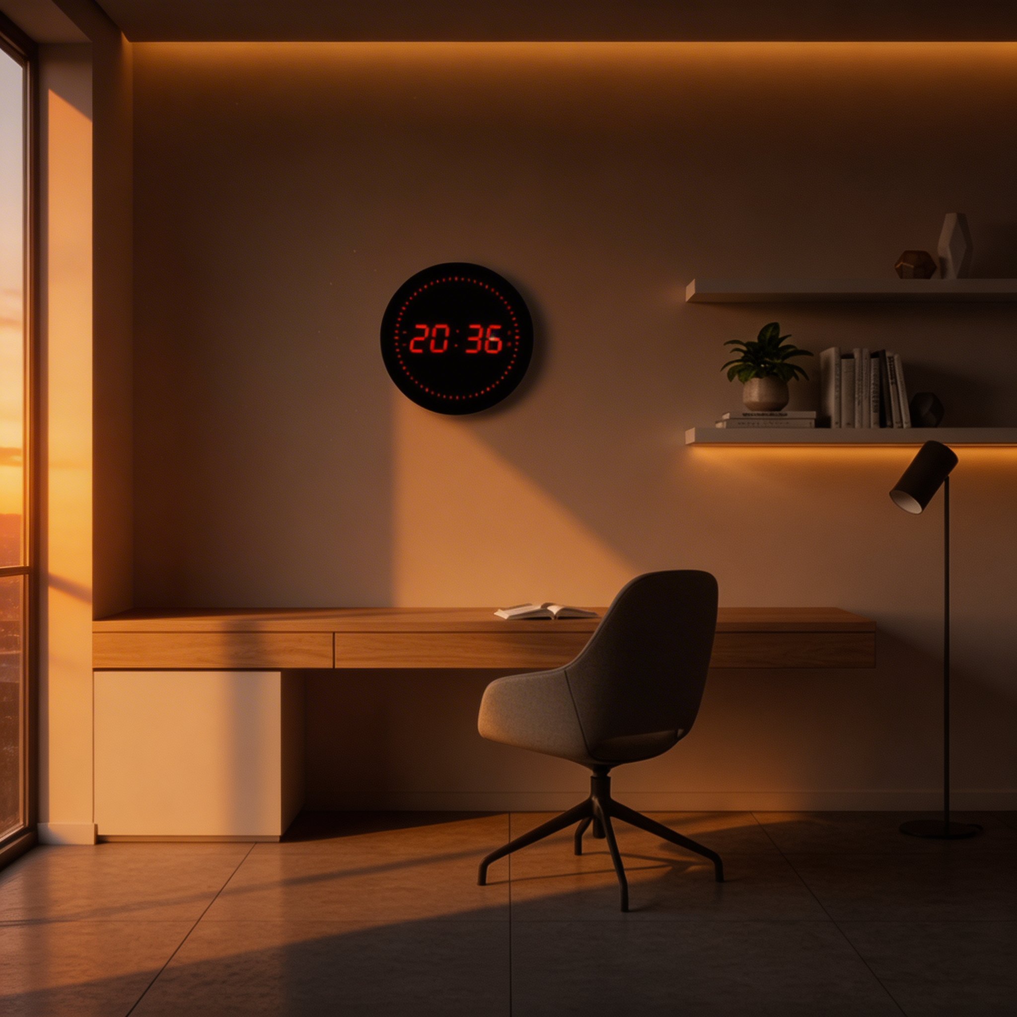 Horloge Murale Numérique – Affichage LED
