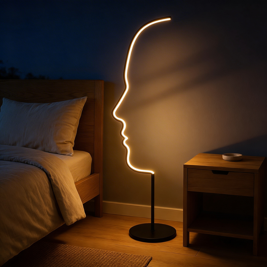 Lampe de sol Sculpturale – Design Contemporain