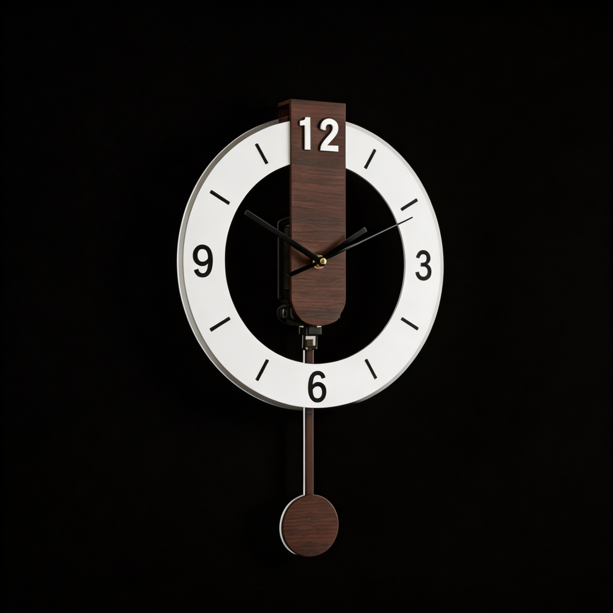 Grand Horloge Murale Rétro Silencieuse – Design Classique