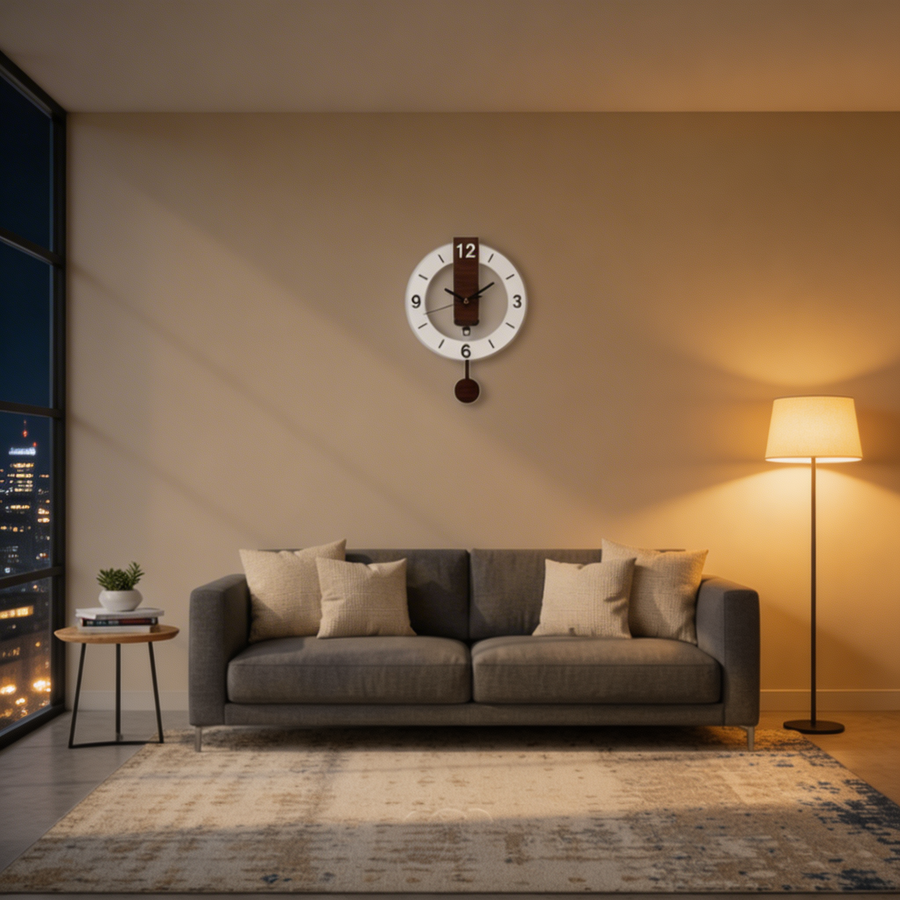Grand Horloge Murale Rétro Silencieuse – Design Classique