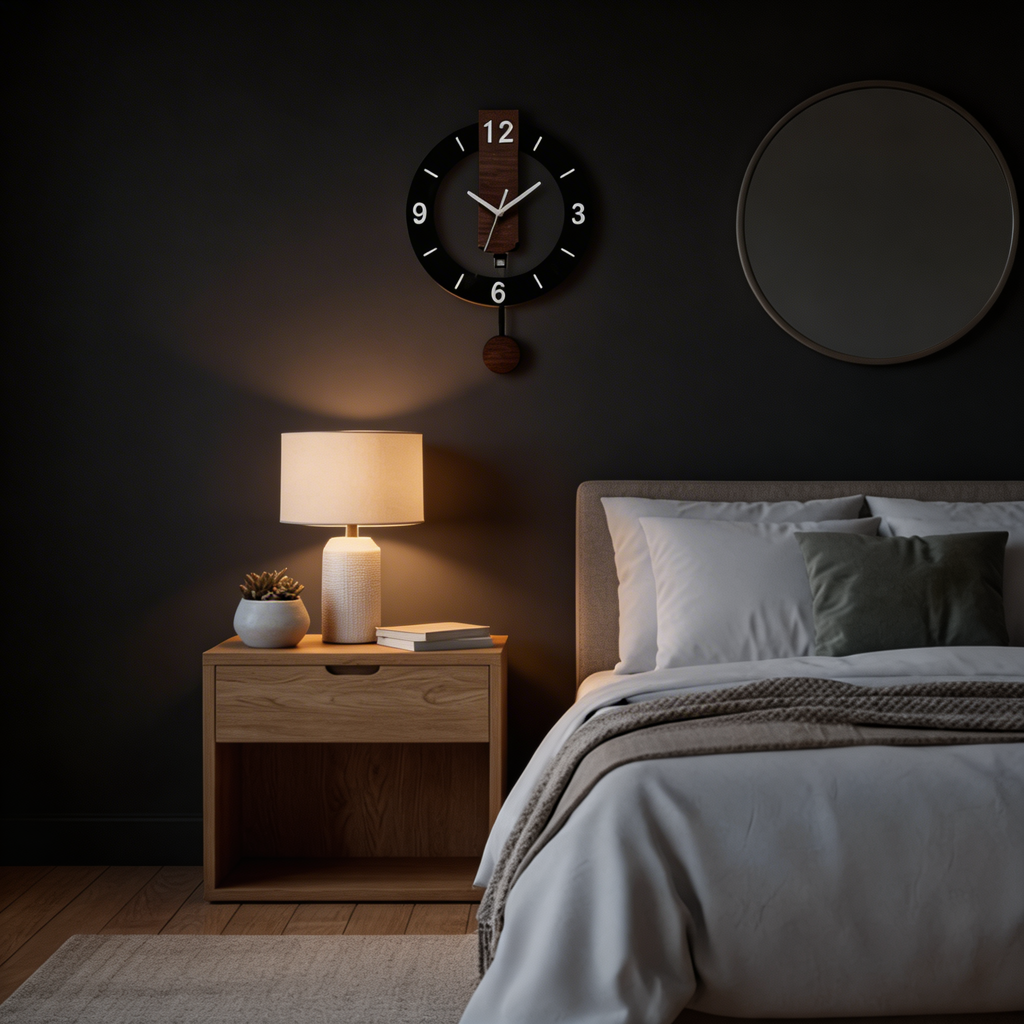 Grand Horloge Murale Rétro Silencieuse – Design Classique