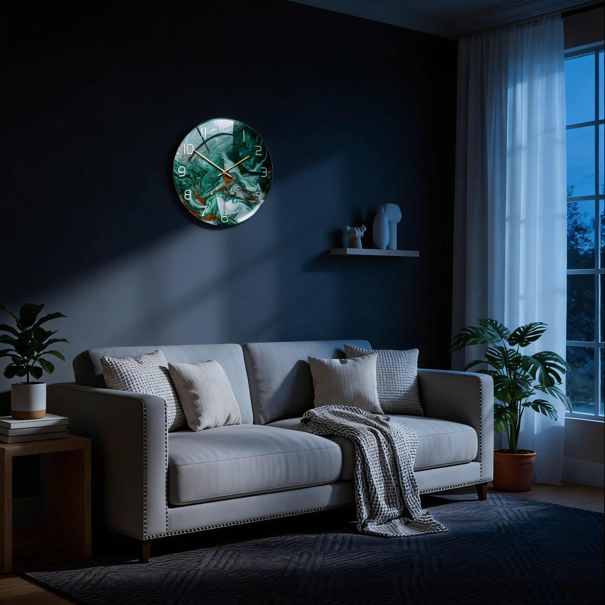 Horloge Murale Silencieuse Effet Marbre – Design Moderne