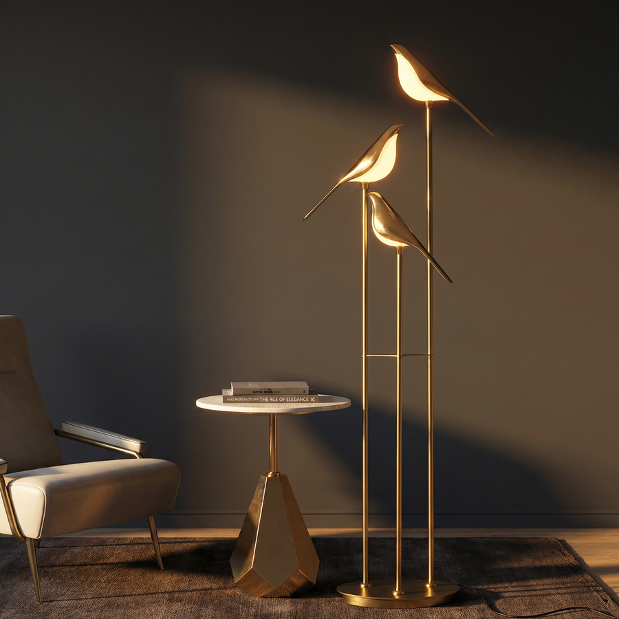 Lampe sur pied MrBird – Design sculptural contemporain