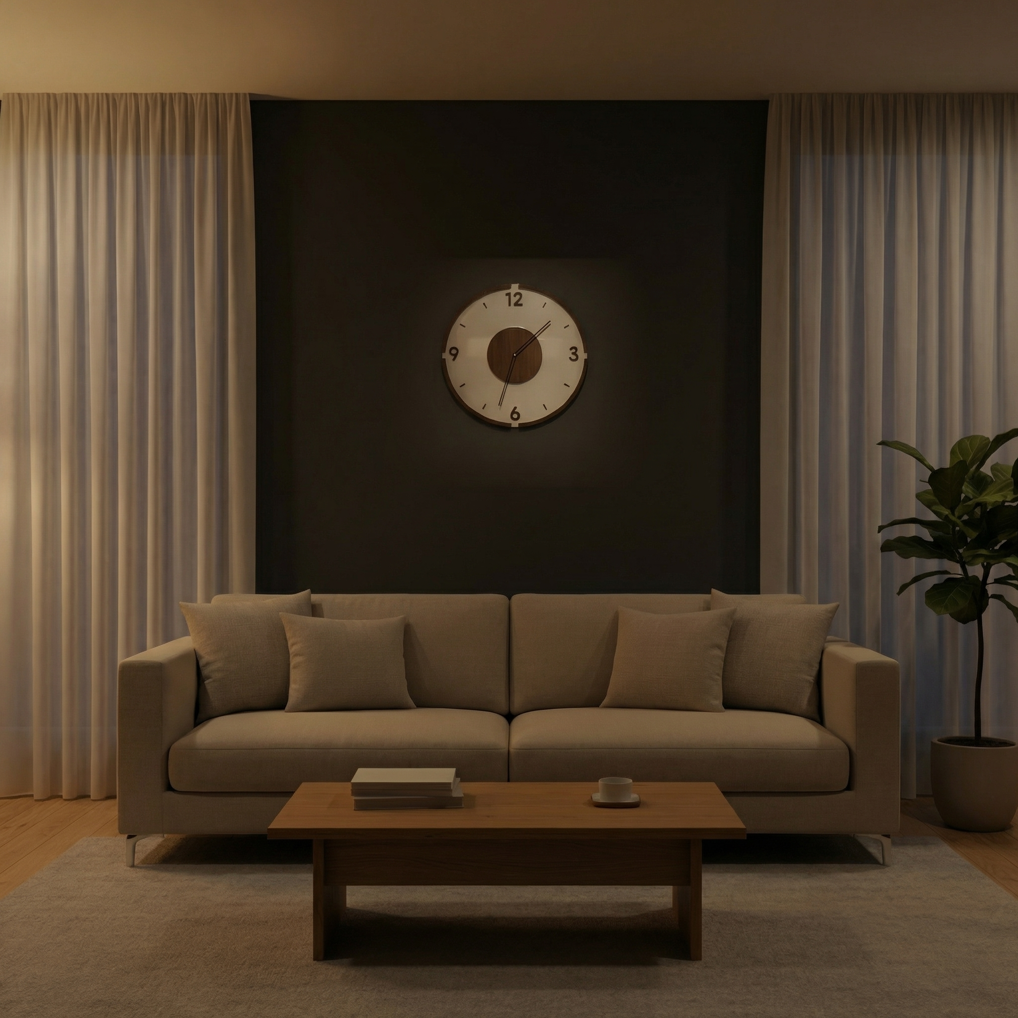 Horloge Murale Silencieuse Nordique – Design en Bois et Acrylique