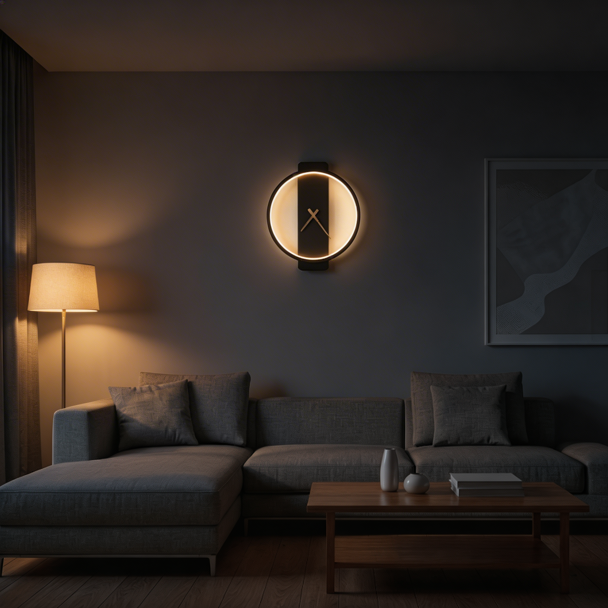 Horloge Murale LED Sussy avec Éclairage – Design 2-en-1