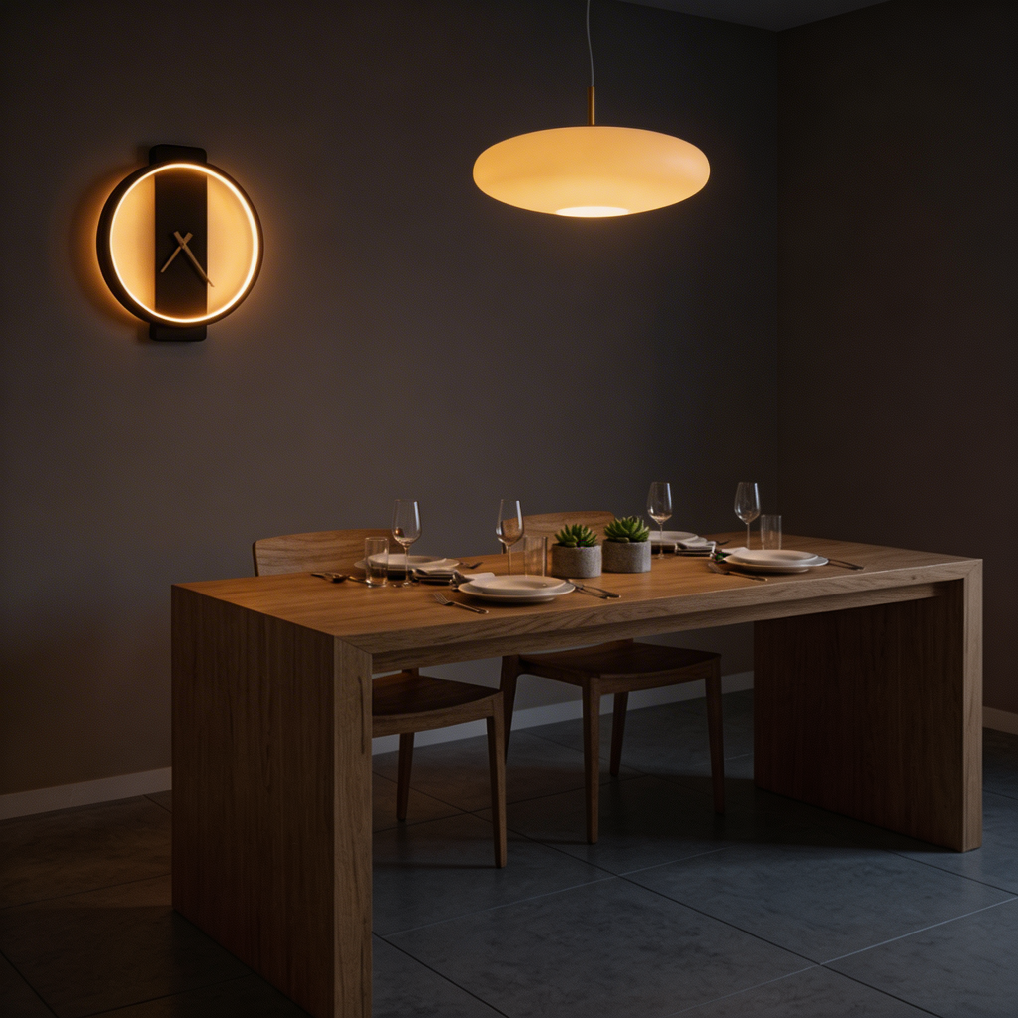 Horloge Murale LED Sussy avec Éclairage – Design 2-en-1