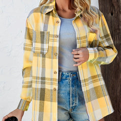 Eva | Kariertes Flanell-Cardiganhemd