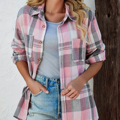 Eva | Kariertes Flanell-Cardiganhemd
