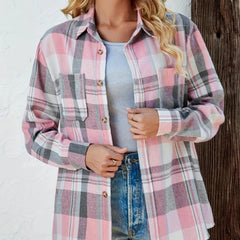 Eva | Kariertes Flanell-Cardiganhemd