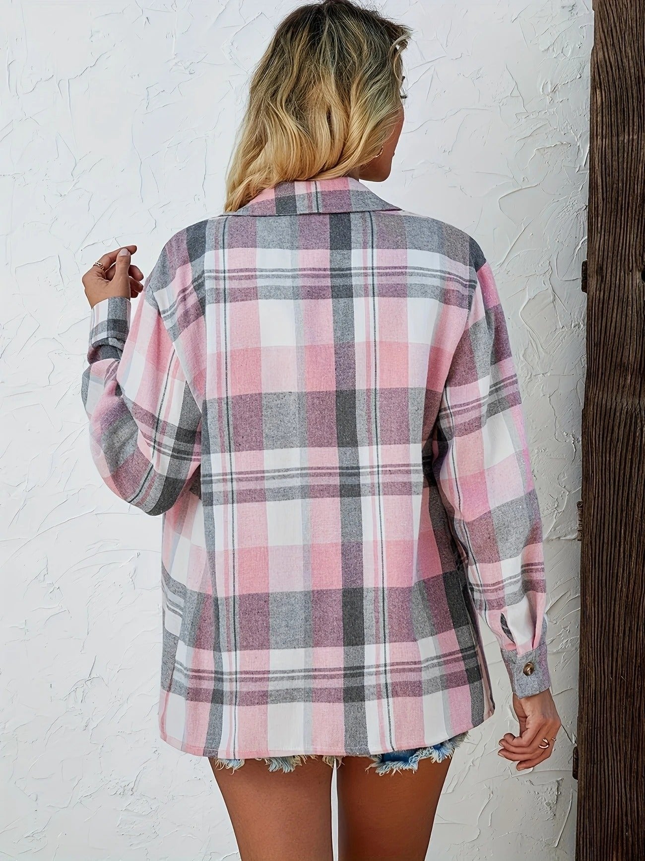 Eva | Kariertes Flanell-Cardiganhemd