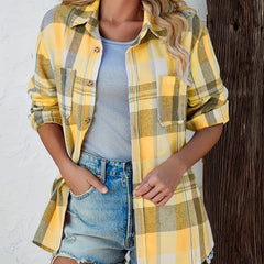 Eva | Kariertes Flanell-Cardiganhemd