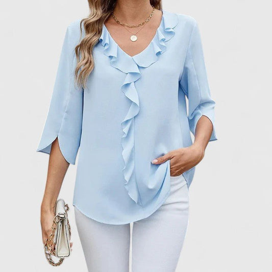 Emilia | Chiffonbluse mit Rüschen für Damen