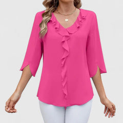 Emilia | Chiffonbluse mit Rüschen für Damen
