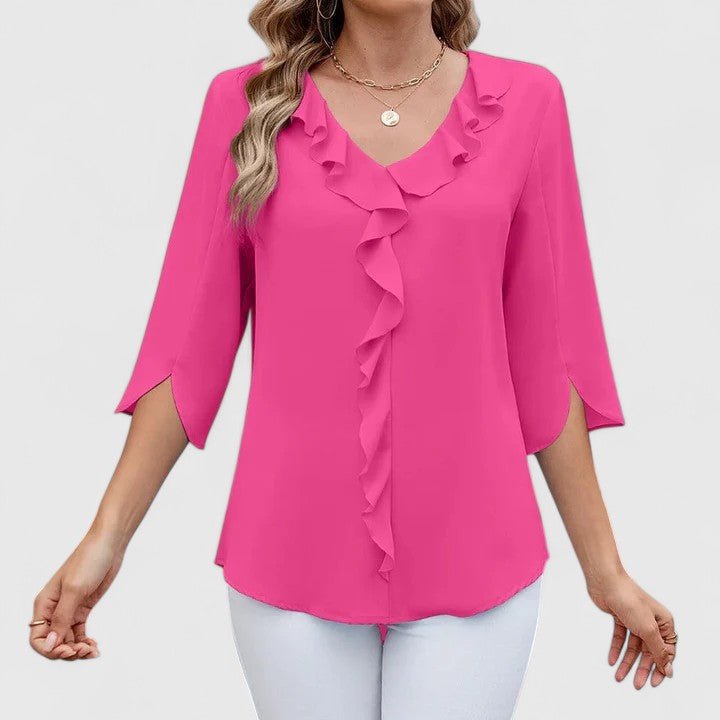 Emilia | Chiffonbluse mit Rüschen für Damen