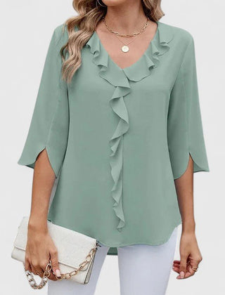 Emilia | Chiffonbluse mit Rüschen für Damen