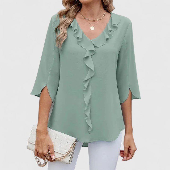 Emilia | Chiffonbluse mit Rüschen für Damen