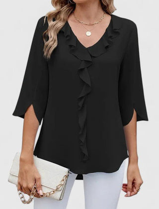 Emilia | Chiffonbluse mit Rüschen für Damen