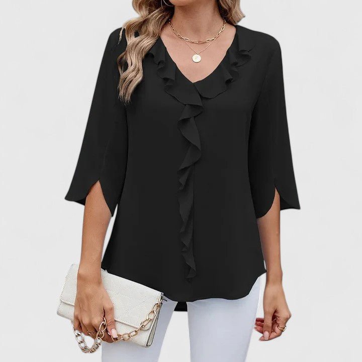 Emilia | Chiffonbluse mit Rüschen für Damen