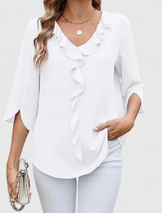 Emilia | Chiffonbluse mit Rüschen für Damen