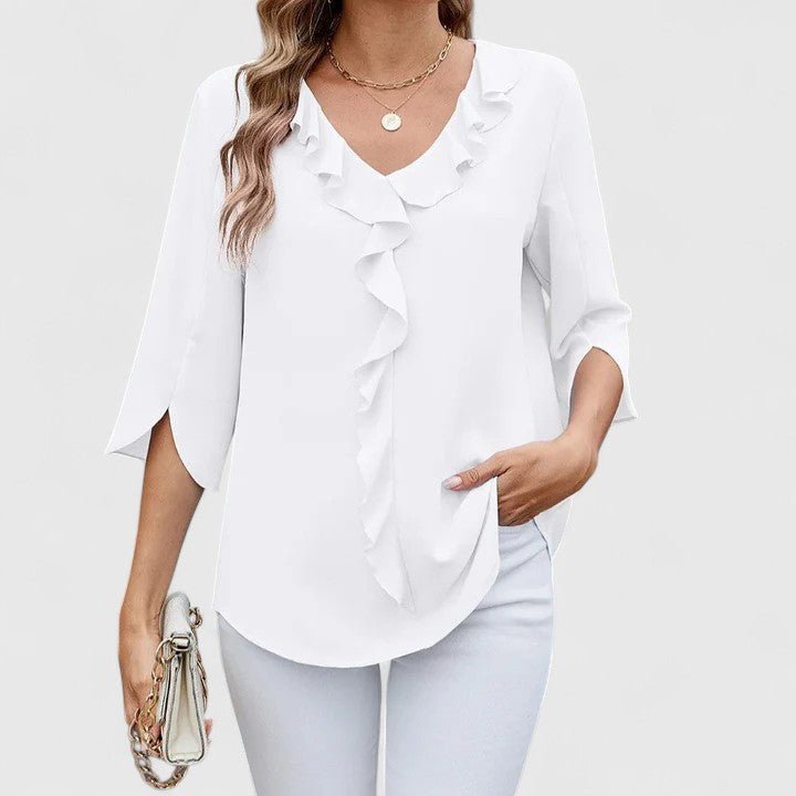Emilia | Chiffonbluse mit Rüschen für Damen
