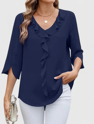 Emilia | Chiffonbluse mit Rüschen für Damen