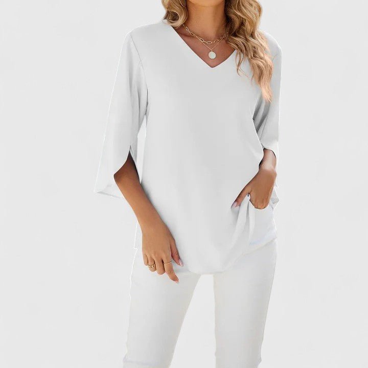 Emilia | Chiffonbluse mit Rüschen für Damen